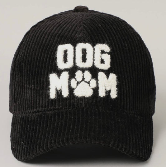 Dog Mom Corduroy Baseball Cap