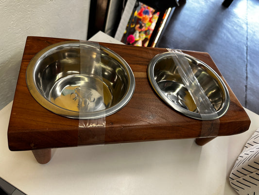 Wood Dog Bowl- Medium